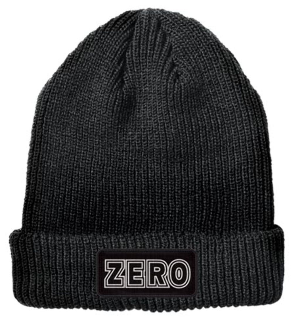 Zero Skateboards Bold Black Beanie