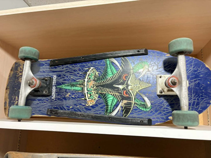 Powell Peralta Tony Hawk Claw Blue Original 80s USED Complete Skateboard