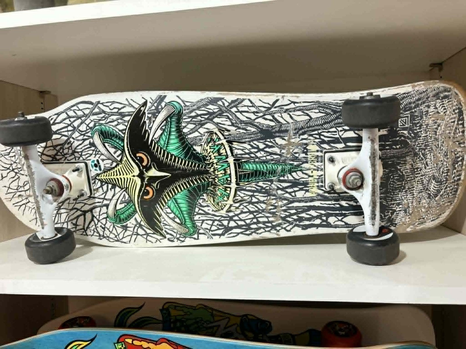 Powell Peralta Tony Hawk Claw White Original 80S Used Complete