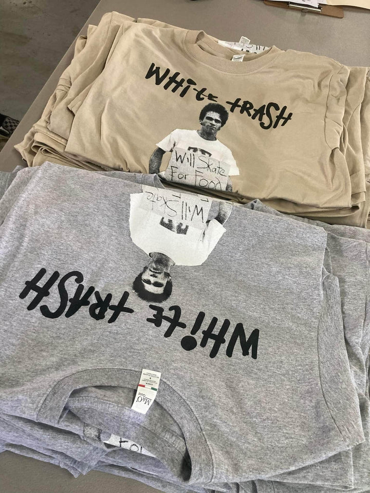 White Trash "Will Skate For Food" Skateboard T-Shirt