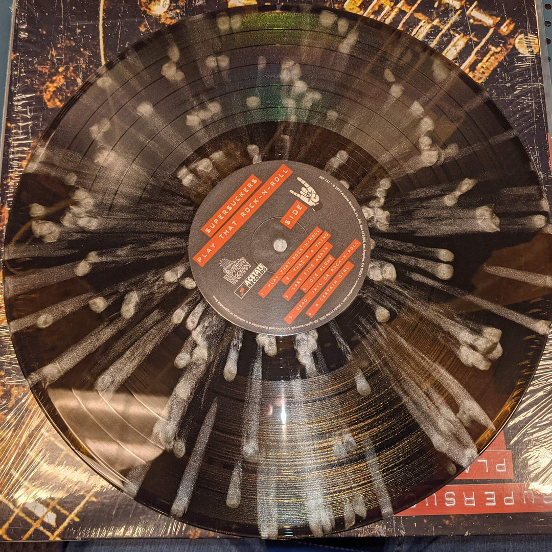 Supersuckers - Play That Rock And Roll Black W/ White Splatter Color Vinyl LP Re