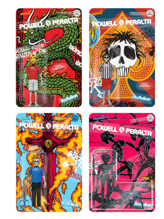 Super7 x Powell Peralta Steve Caballero, Lance Mountain, Steve Steadham & Tommy
