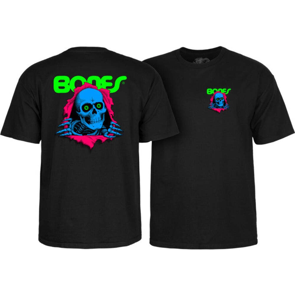 Powell peralta リッパー3連プリント Tシャツ ブラック Powell Peralta Ripper Blacklight T-Shirt – The Dark Slide