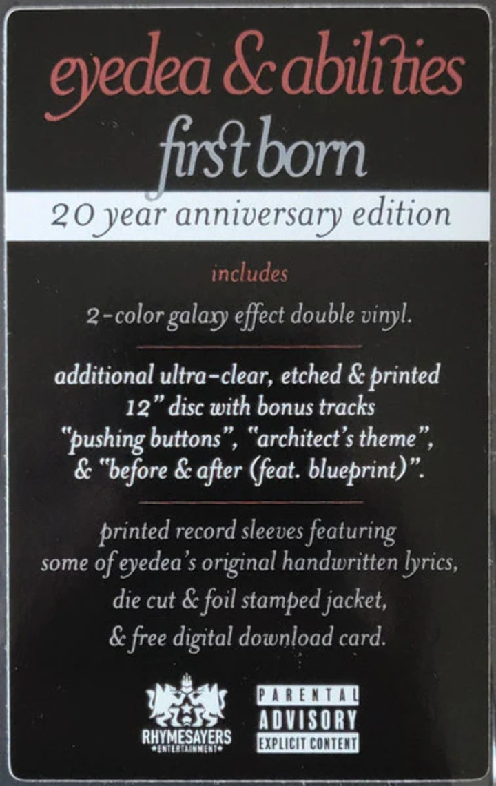 Eyedea & Abilities - First Born 20th Anniversary Edition Galaxy 2-Color / Clear