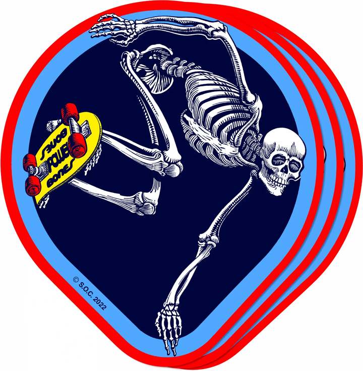 Powell Peralta OG Skateboard Skeleton 4.5" Sticker 10 Pack