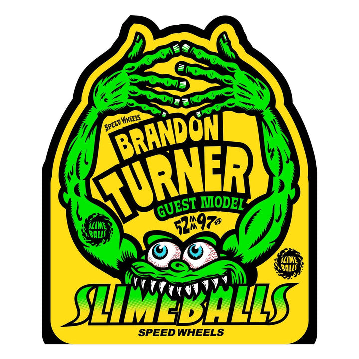 Slime Balls Brandon Turner Guest Chubbies White 52mm 97a Skateboard Wheels
