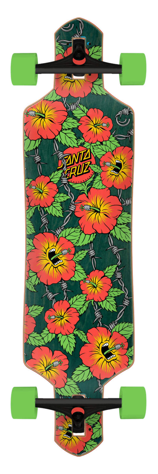 Santa Cruz Screaming Hibiscus Drop Thru 9" Complete Cruzer