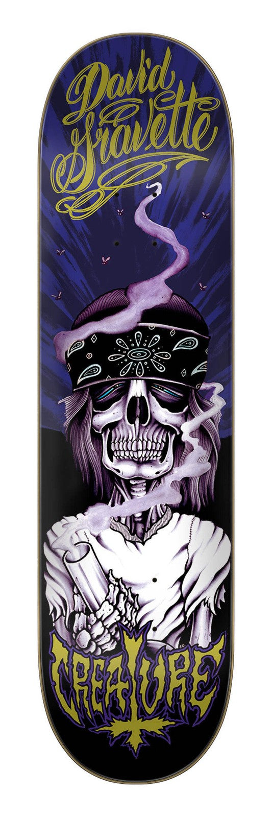 Creature David Gravette Hippie Skull 20th 8.3"Skateboard Deck