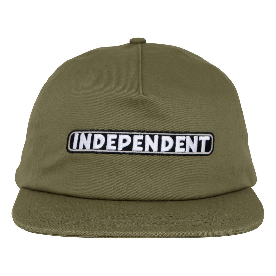 Independent Bar Logo Snapback Unstructured Hat