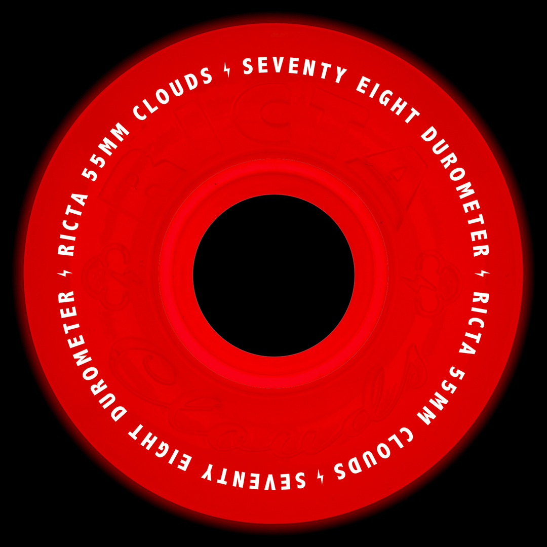 Ricta Clouds GITD Red 55mm 78a Skateboard Wheels