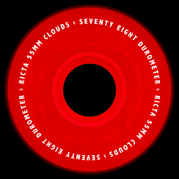 Ricta Clouds GITD Red 55mm 78a Skateboard Wheels