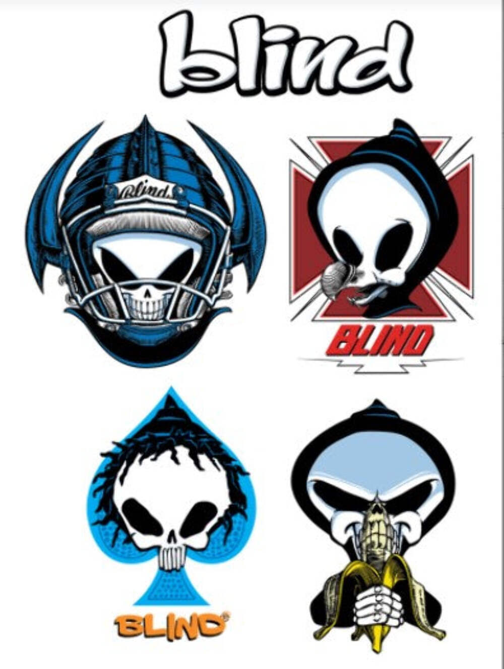 Blind Skateboards Assorted 5x Sticker Pack