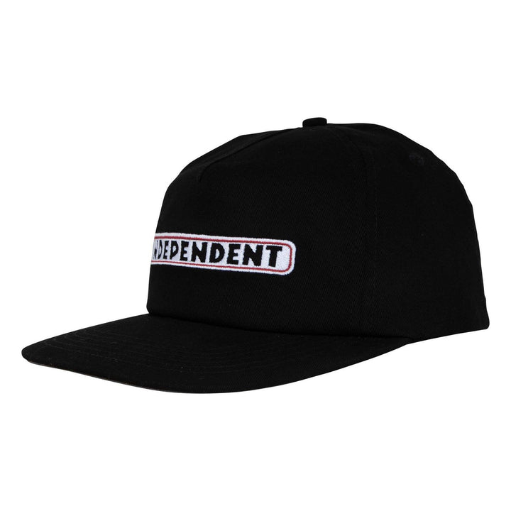 Independent Bar Logo Snapback Unstructured Hat
