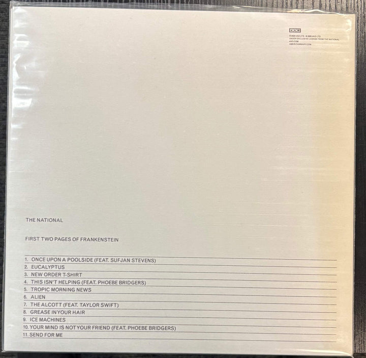 NATIONAL, THE – First Two Pages Of Frankenstein Feat. Taylor Swift (Color Vinyl)