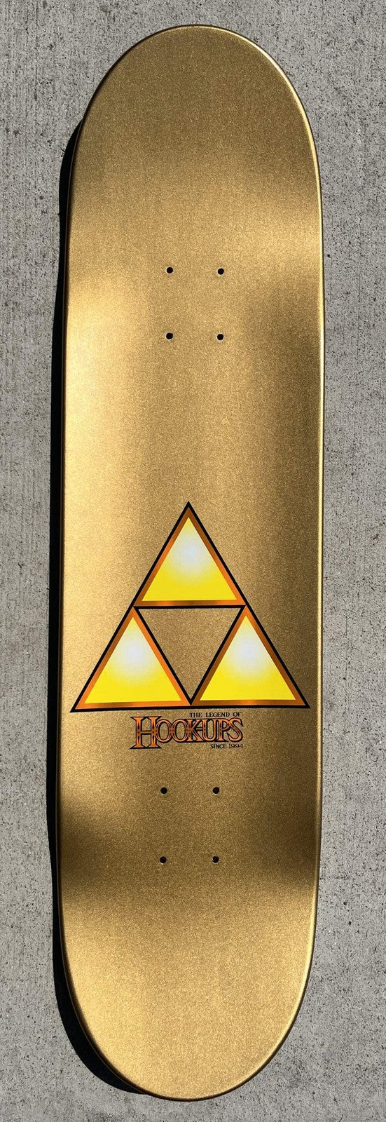 Hook Ups Special Edition Female Link Metallic Gold Dip 8.25" Skateboard Deck
