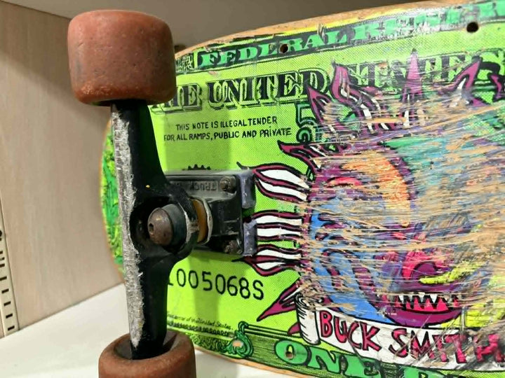 SIMS Buck Smith "Dollar Bill" Original 80s USED Complete Skateboard