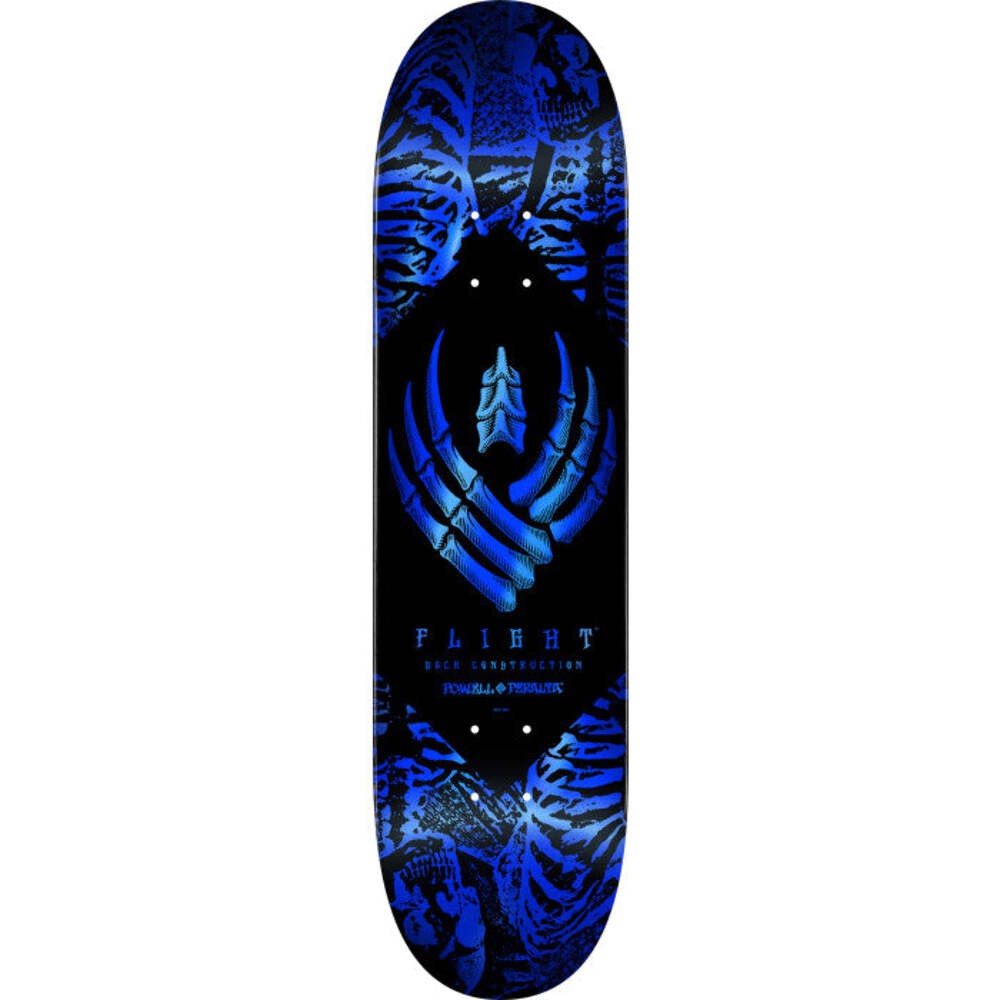POWELL PERALTA SKELETON BLUE FOIL 8.75" FLIGHT SKATEBOARD DECK