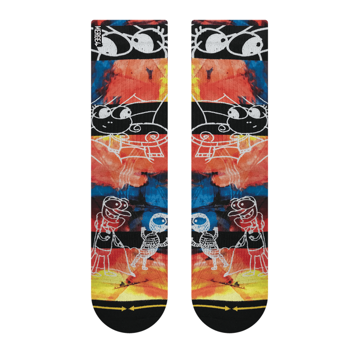 Merge4 Lucile Packard Eyeballs Crew Socks