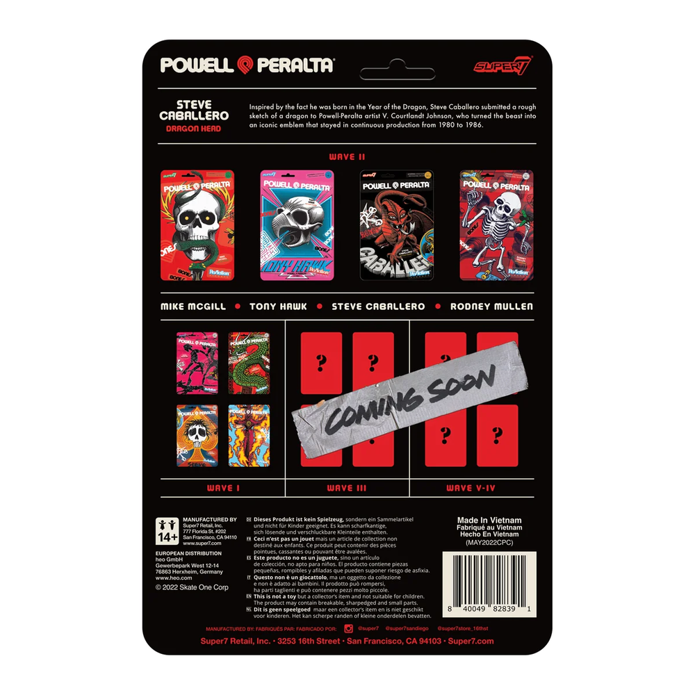 Super7 X Powell Peralta Steve Caballero Wave 2 Reaction Figure