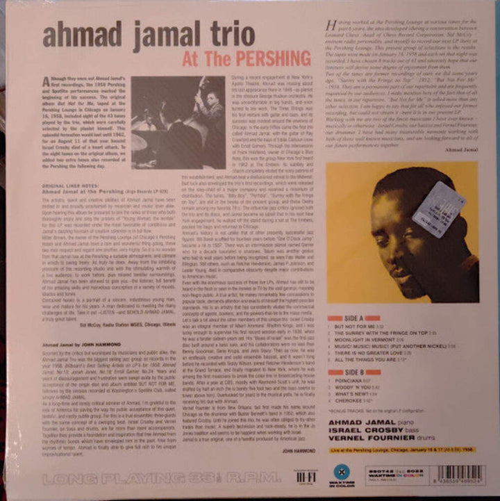 Ahmad Jamal Trio – Ahmad Jamal At The Pershing - But Not For Me 180G Blue Color