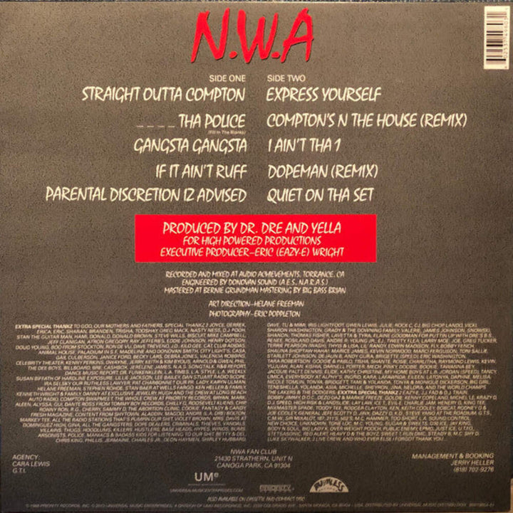 N.W.A. - Straight Outta Compton Vinyl LP Record