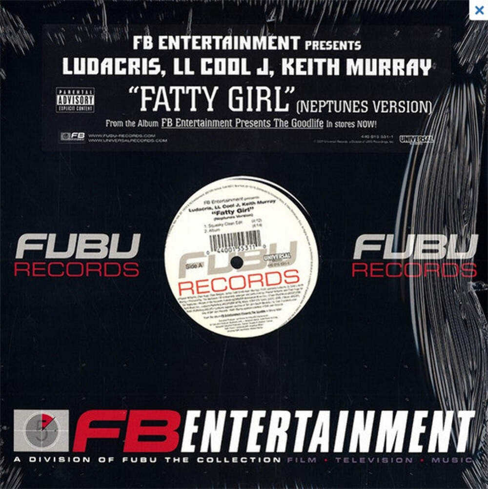 Ludacris , LL Cool J & Keith Murray – Fatty Girl (Neptunes Version) 12" Vinyl LP