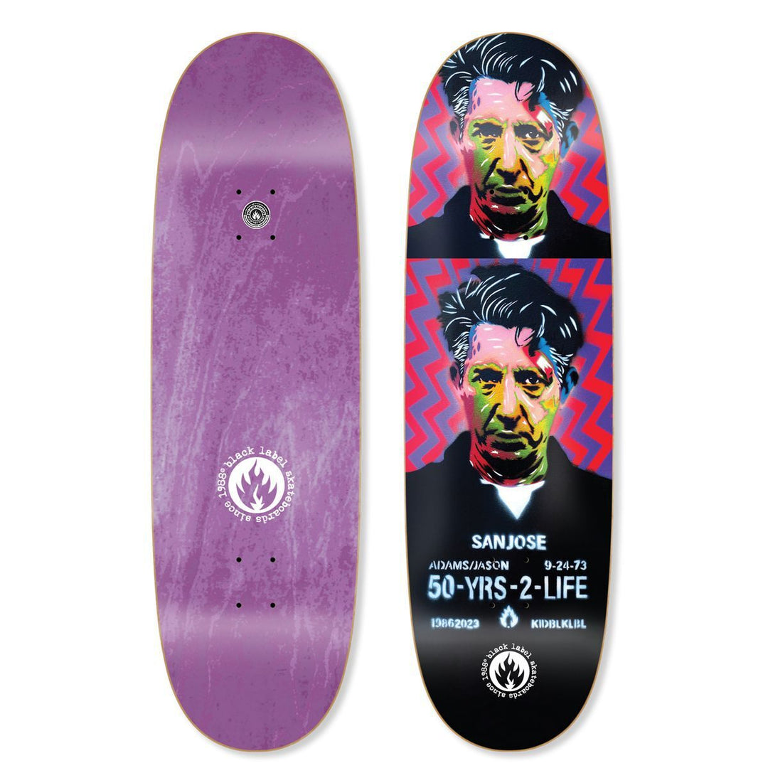 BLACK LABEL JASON ADAMS 50 TO LIFE 9.5" EGG SKATEBOARD DECK