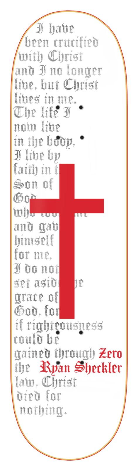Zero Ryan Sheckler "Cross" 8.25" Skateboard Deck