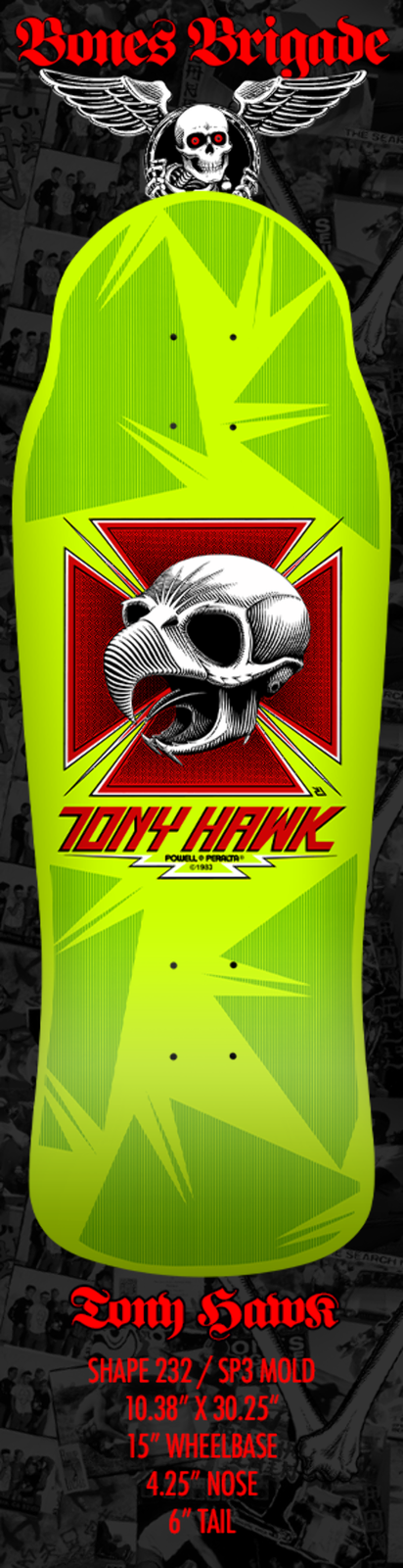 Powell Peralta Tony Hawk Skull Bones Brigade Series 15 Skateboard Deck