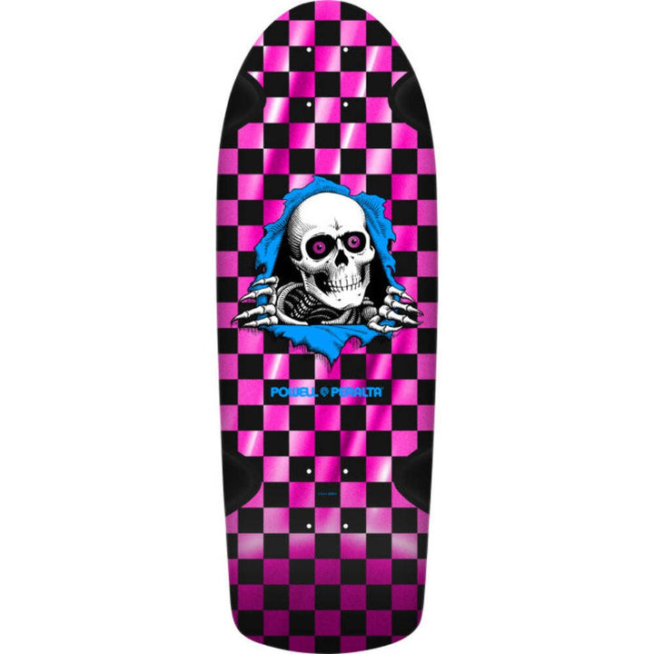 POWELL PERALTA "OG RIPPER" CHECKERED PINK FOIL 10" SKATEBOARD DECK