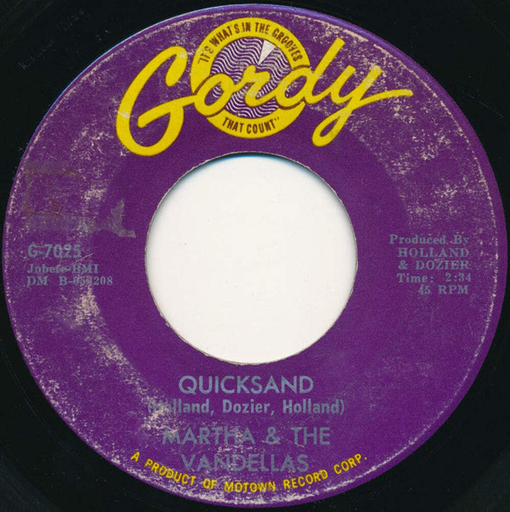 Martha & The Vandellas – Quicksand / Darling, I Hum Our Song Vinyl 7" Record *Us
