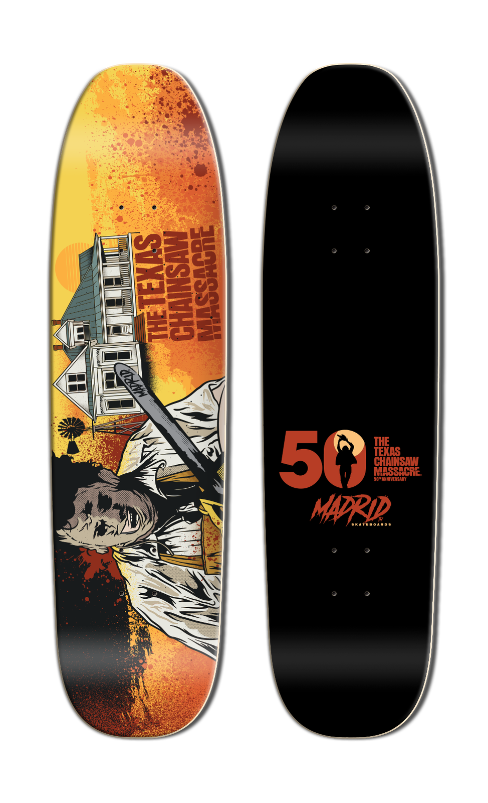 MADRID x TEXAS CHAINSAW MASSACRE HOMEFRONT POOL SHOVEL SHAPE 8.625" SKATEBOARD D