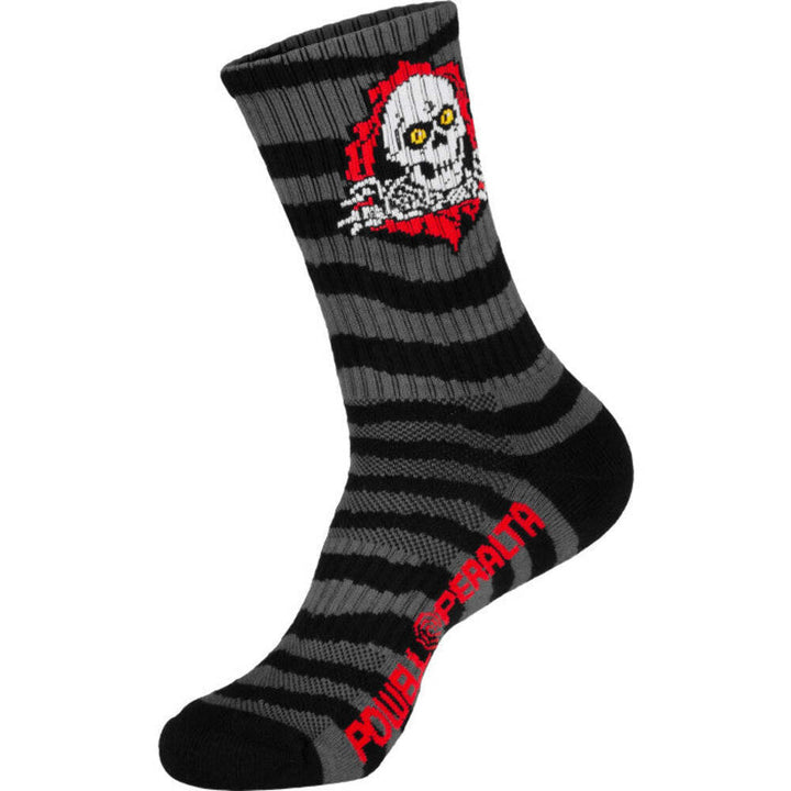 POWELL PERALTA RIPPER CHARCOAL / BLACK RIPS SOCKS