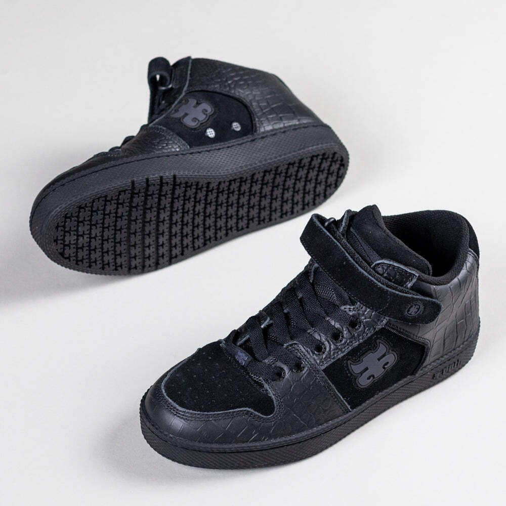 IPATH GRASSHOPPER - BLACK CROCODILE LEATHER SHOES