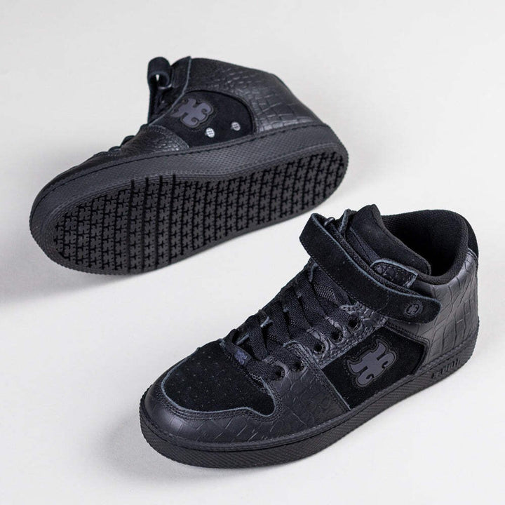 IPATH GRASSHOPPER - BLACK CROCODILE LEATHER SHOES