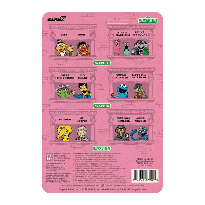 Super7 x SESAME STREET - SUPER GROVER, SHERLOCK HEMLOCK, MR. HOOPER, BIG BIRD Re