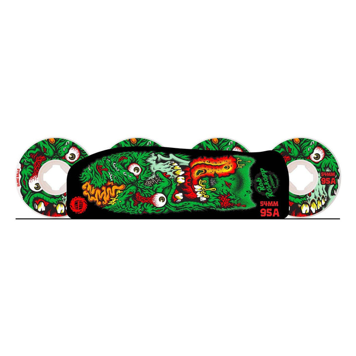 Slime Balls Roskopp Face Two Reissue 54mm 95a White Hardline Skateboard Wheels