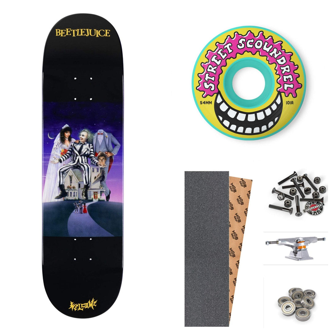 WELCOME X BEETLEJUICE "SHOWTIME" 8.5" COMPLETE SKATEBOARD