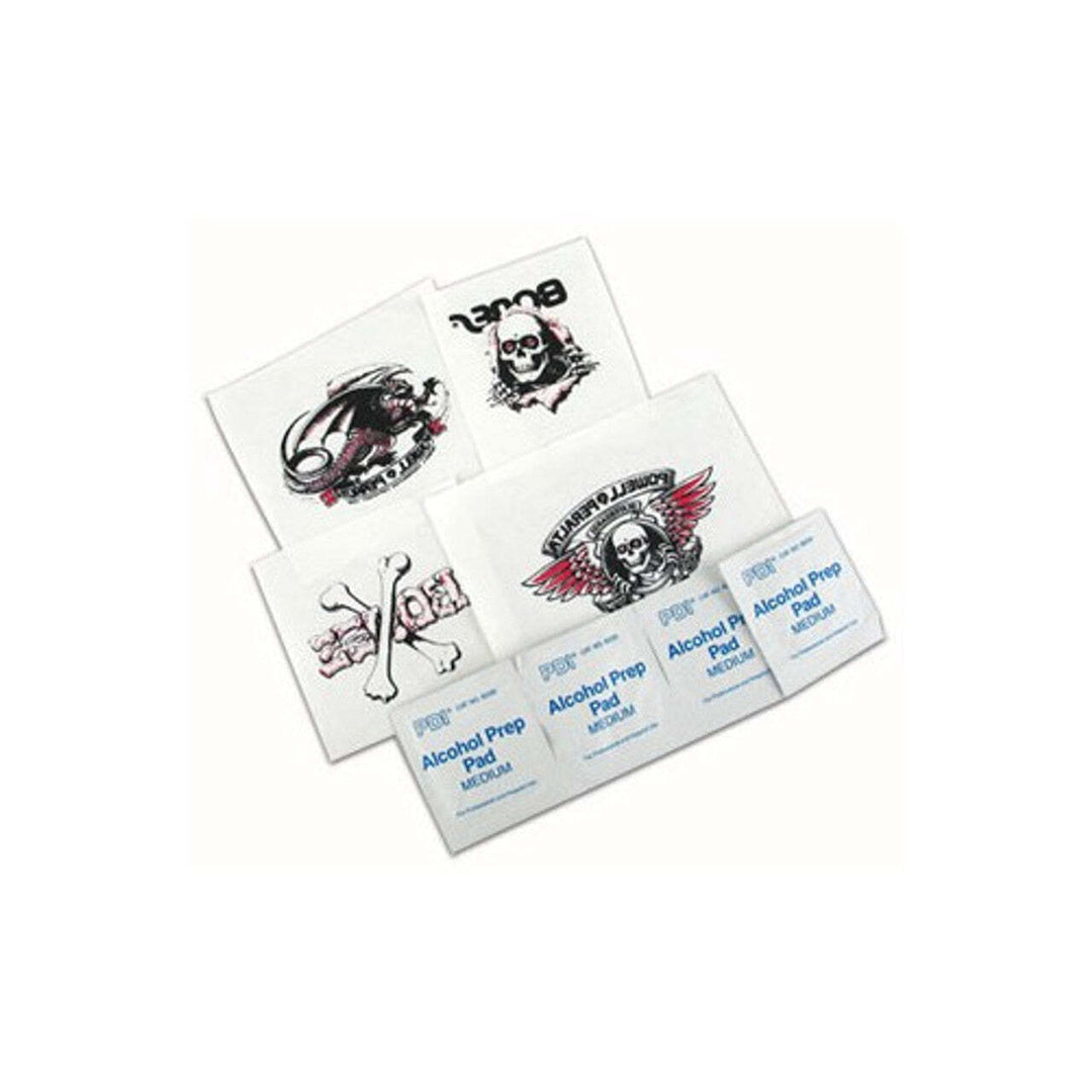 Powell Peralta Temporary Tattoo 4-Pack Ripper, Dragon, Winged Ripper, and Cross
