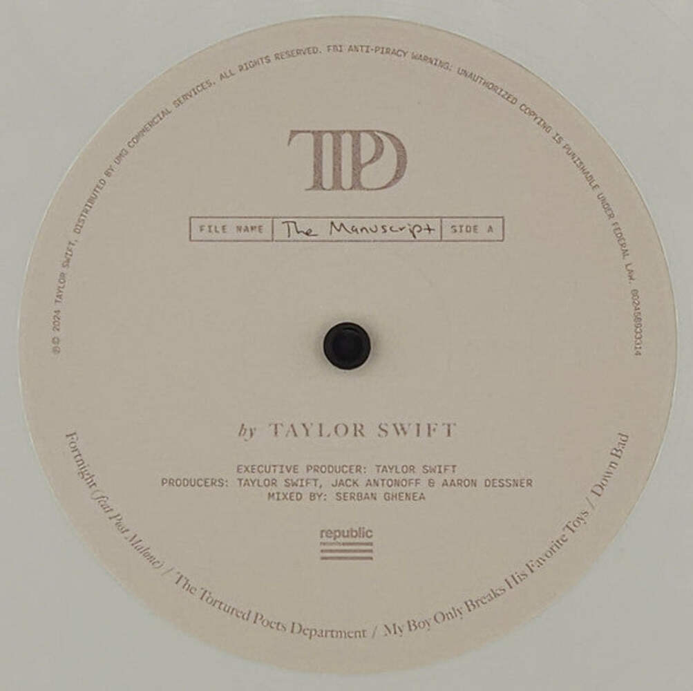 Taylor Swift – The Tortured Poets Department 2x (Ghosted White Color Vinyl) LP R