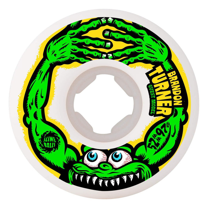 Slime Balls Brandon Turner Guest Chubbies White 52mm 97a Skateboard Wheels