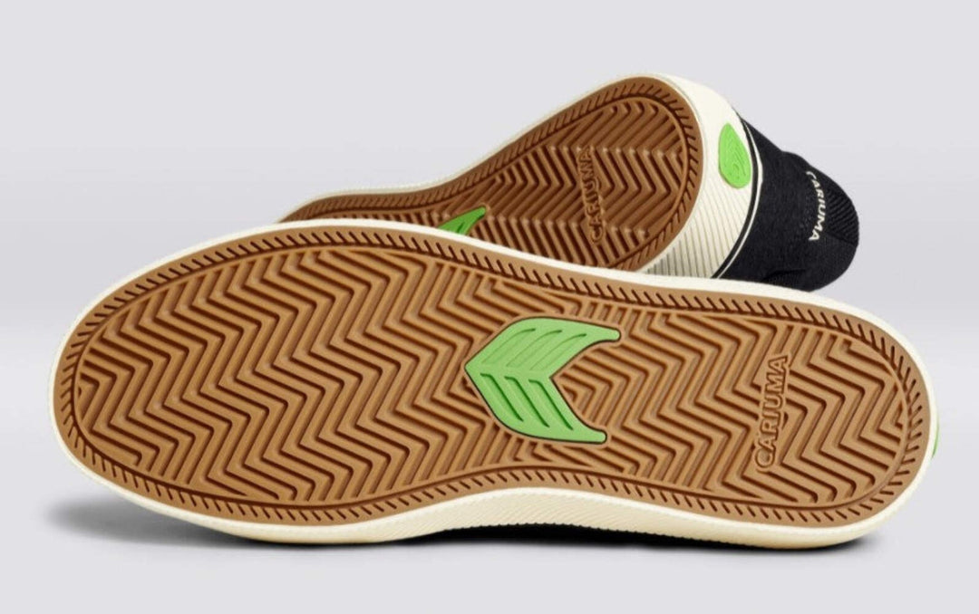 CARIUMA VALLELY Men Skate Black Suede and Cordura Ivory Logo Men's Sneaker