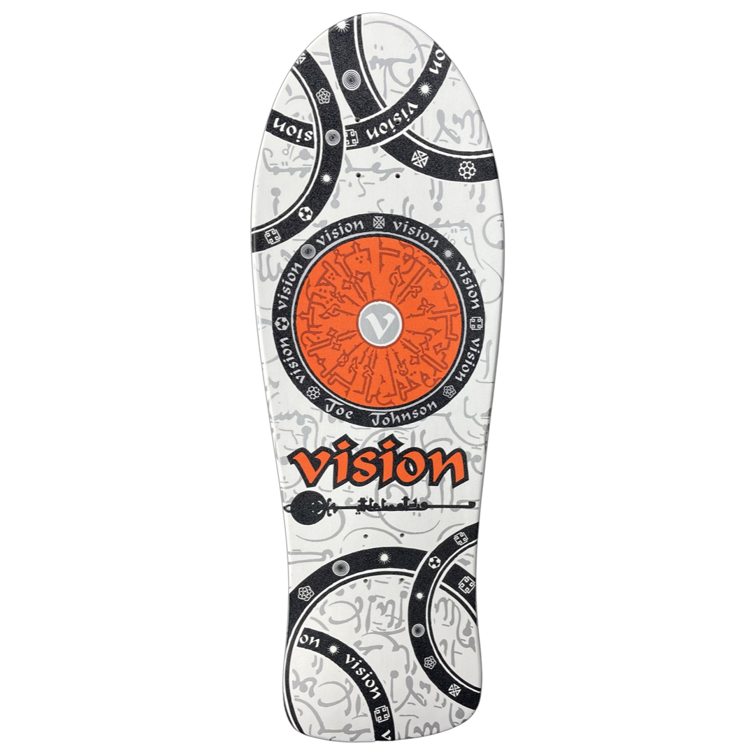 Vision Joe Johnson Hieroglyphics "Double Take" White 10.25" Skateboard Deck