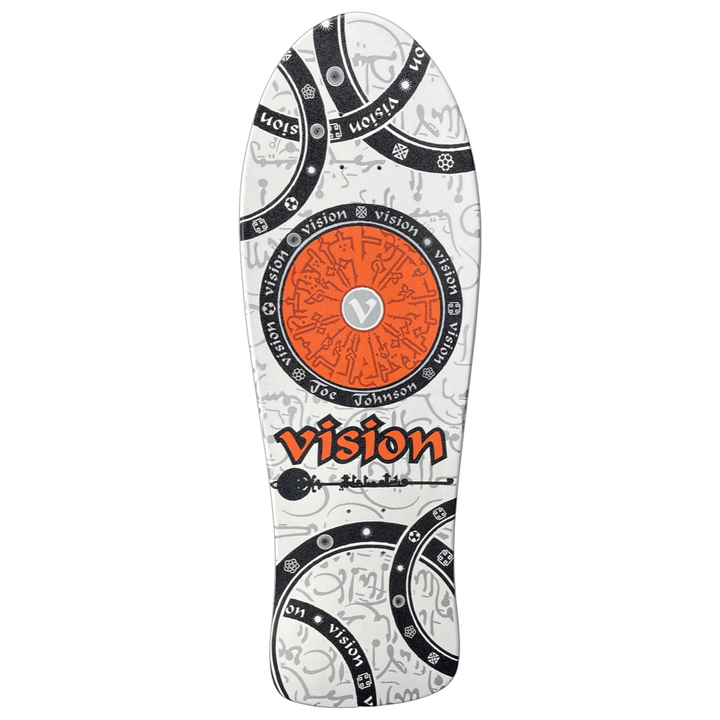 Vision Joe Johnson Hieroglyphics "Double Take" White 10.25" Skateboard Deck