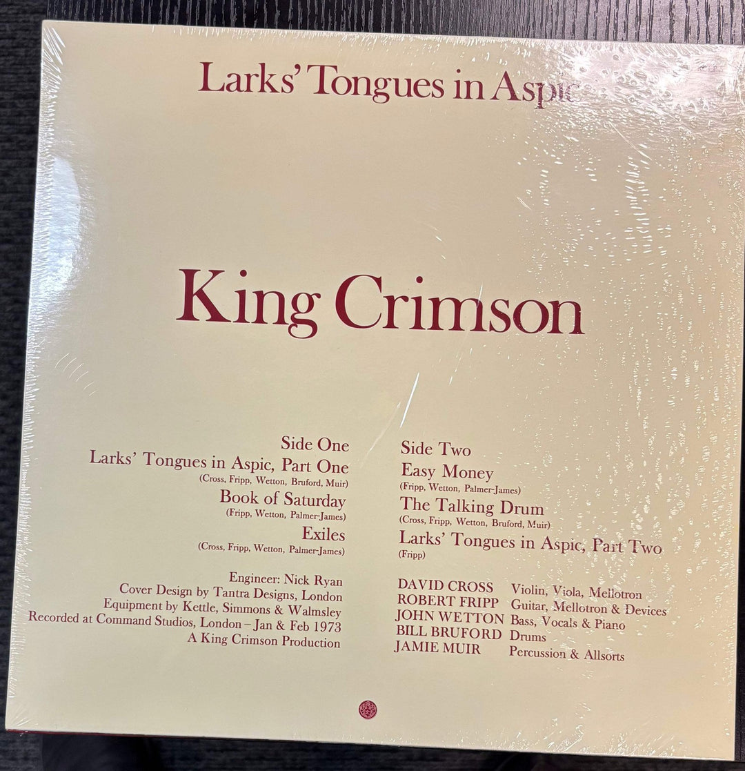 KING CRIMSON – Larks' Tongues In Aspic [200G] Vinyl LP Record