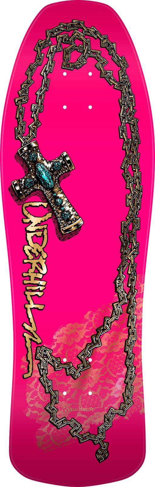 Powell Peralta Underhill Chain Cross pink gold foil deck, photo 2