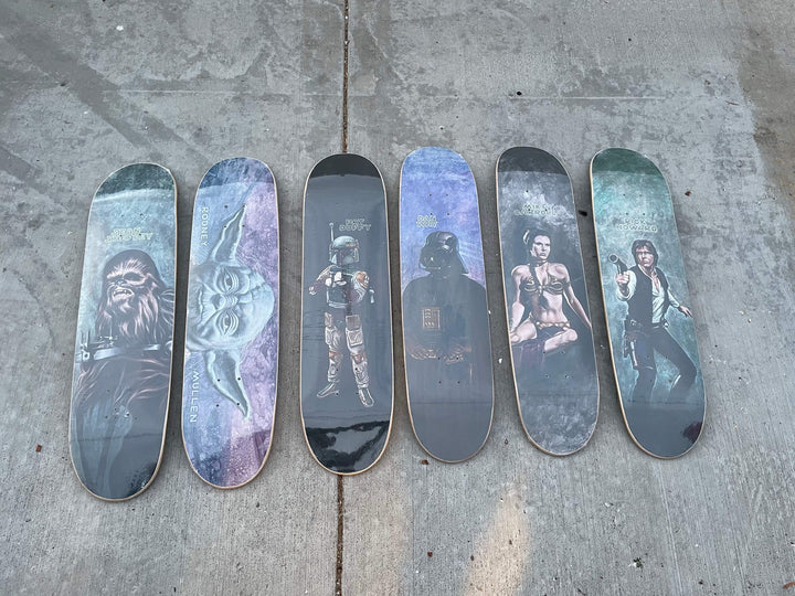 Plan B x Star Wars LTD 6x Skateboard Deck Set Signed by Howard, Way, Duffy, Shef
