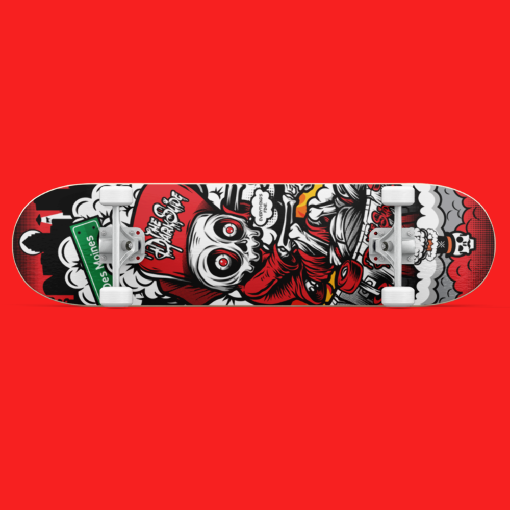 The Dark Slide x Skullduggery "Everything's Fine" Skateboard Deck