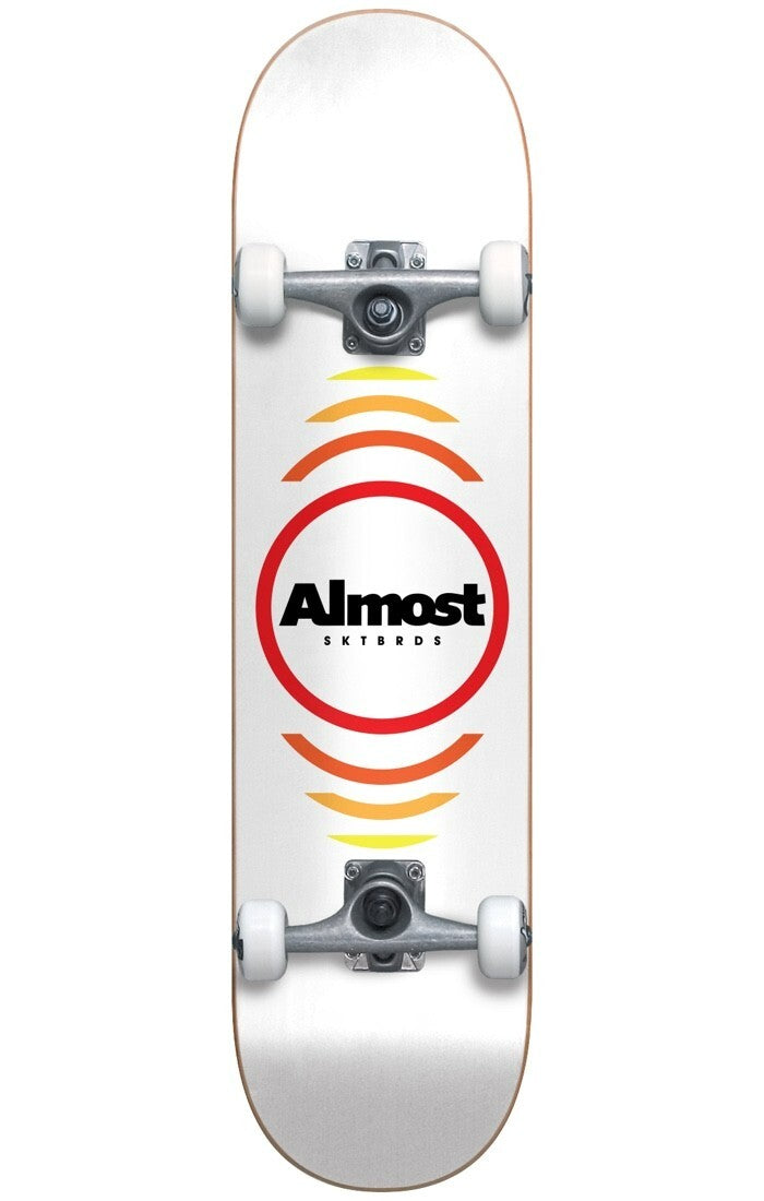 Almost Reflex White Youth Fp Soft Wheels 7.625" Complete Skateboard