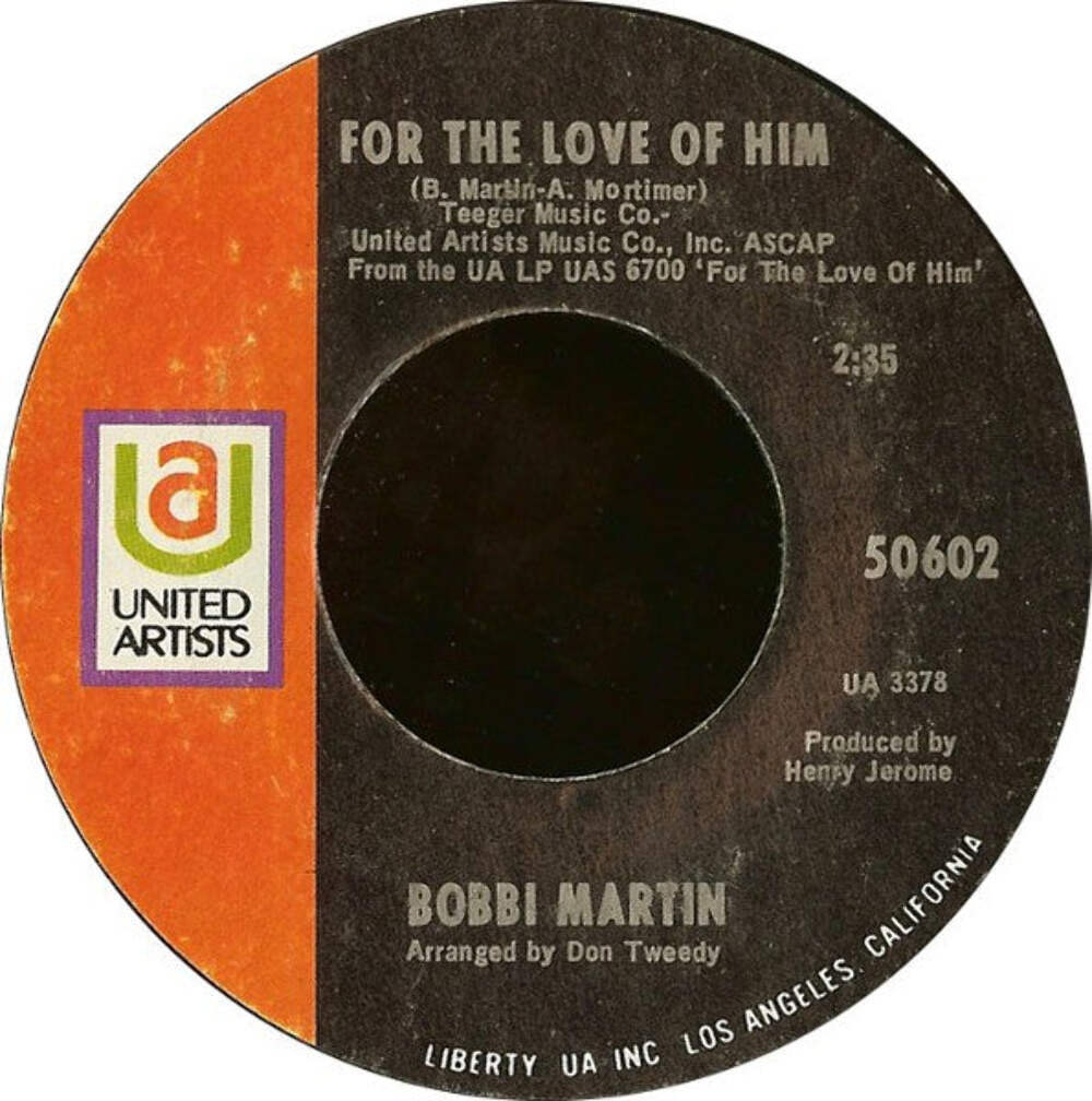Bobbi Martin – For The Love Of Him / I Think Of You Vinyl 7" Record *Used 1969 R